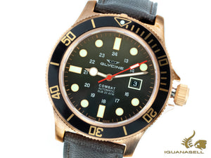 Montre Glycine Combat Sub-automatique, bronze, 48 mm, GL224, noir, GL0243