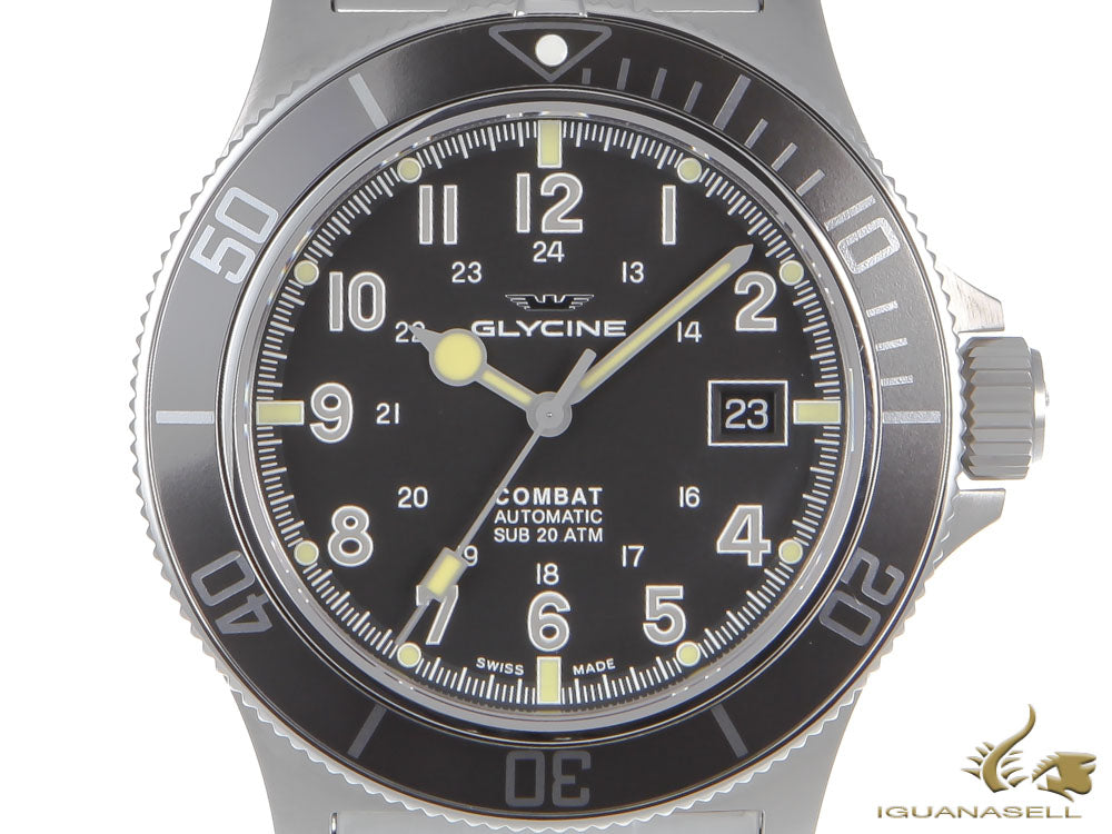 Glycine Combat Sub Automatic Watch, GL 224, Grey, 42mm, GL0076