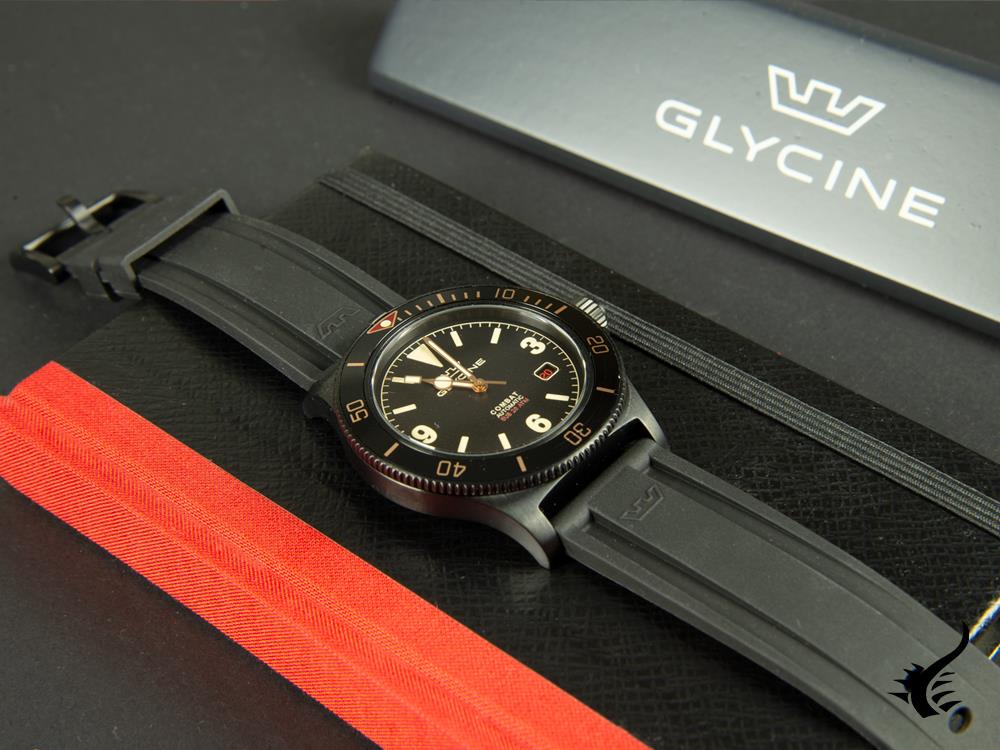 Glycine Combat Sub Automatic Watch, GL 224, PVD, Black, 42 mm, GL0269-D10