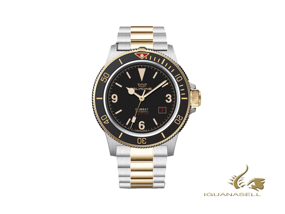 Glycine Combat Vintage Automatic Watch, GL 224, Black, GL0259-MBBI3