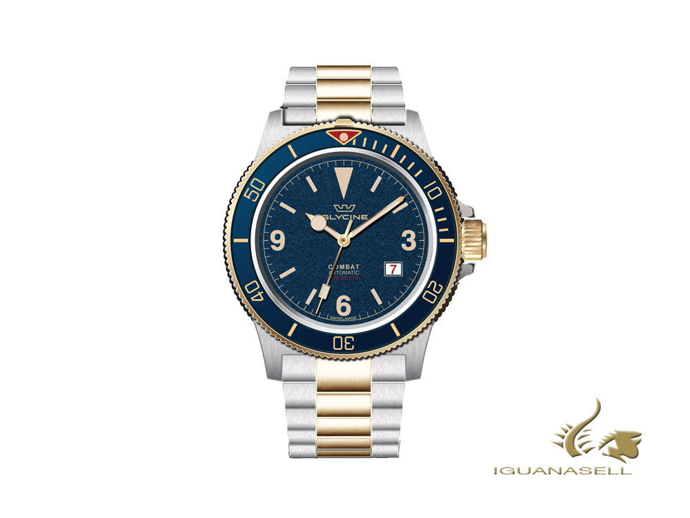Glycine Combat Vintage Automatic Watch, GL 224, Blue, 42 mm, GL0262-MBBI3