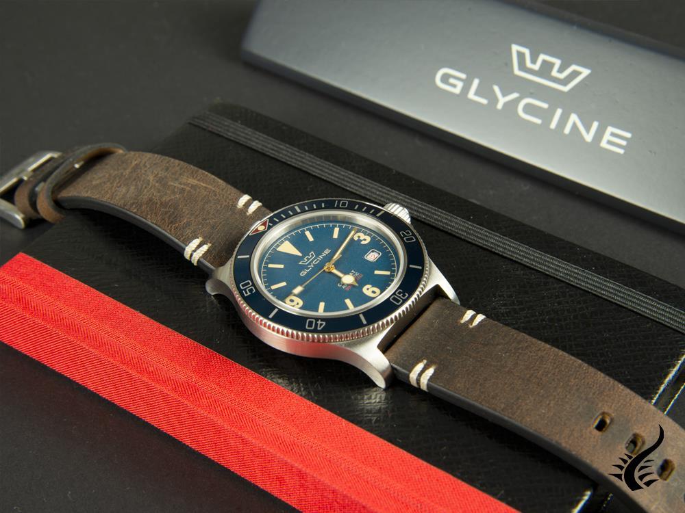 Glycine Combat Vintage Automatic Watch, GL 224, Blue, 42 mm, GL0263-LB7BF1