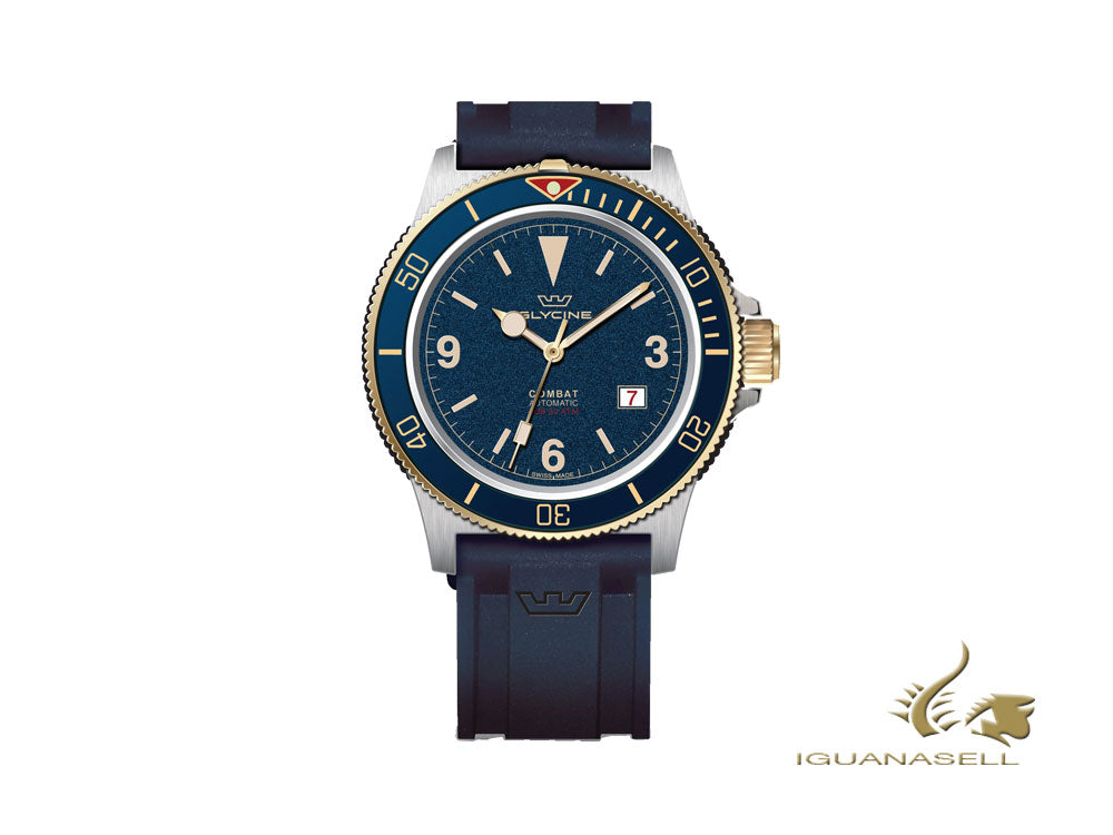 Glycine Combat Vintage Automatic Watch, GL 224, Blue, 42 mm, GL0264-D11