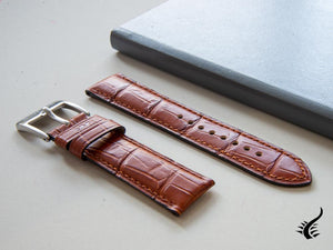 Glycine, Leather strap, 24mm, Brown, LBK7H-24