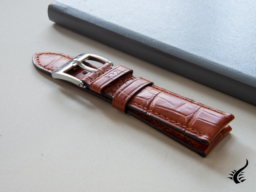 Glycine, Leather strap, 24mm, Brown, LBK7H-24