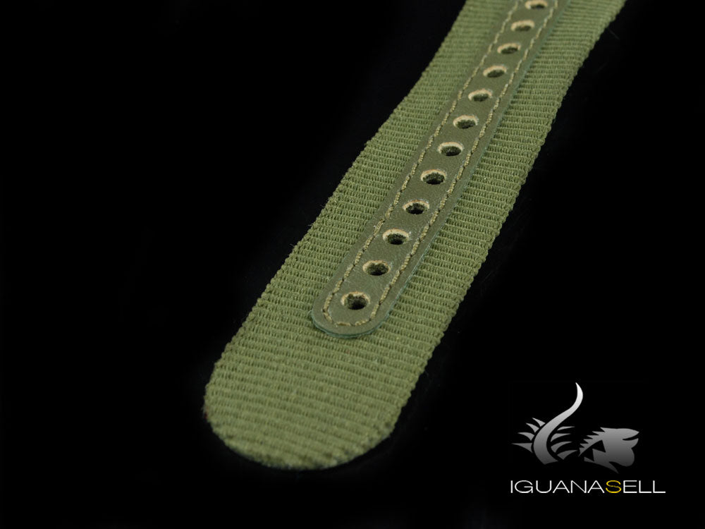 Glycine, Bracelet en tissu, 22 mm, vert, boucle