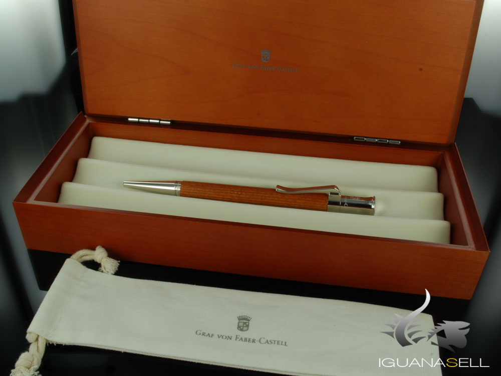 Graf von Faber-Castell Classic Ballpoint pen, Pernambuco wood, Platinum, 145530