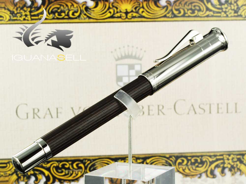 Graf von Faber-Castell Classic Fountain Pen, Grenadilla wood, Platinum