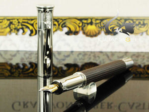 Stylo plume classique Graf von Faber-Castell, bois de grenadille, platine