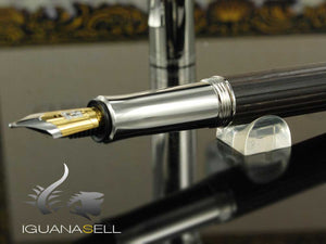 Graf von Faber-Castell Classic Fountain Pen, Grenadilla wood, Platinum