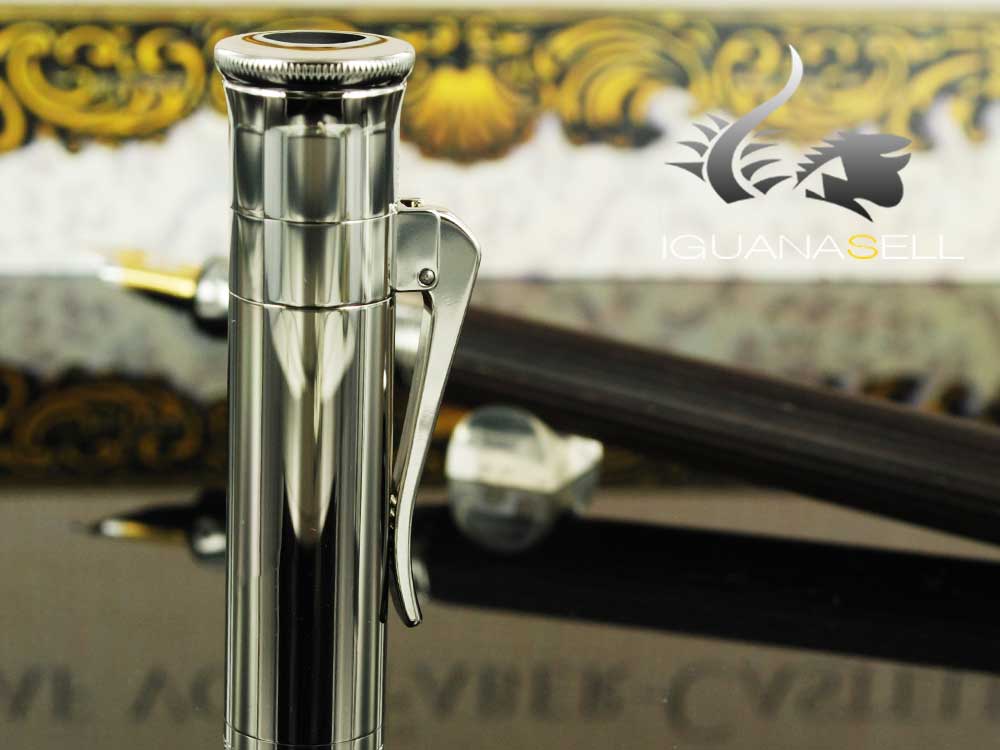 Graf von Faber-Castell Classic Fountain Pen, Grenadilla wood, Platinum