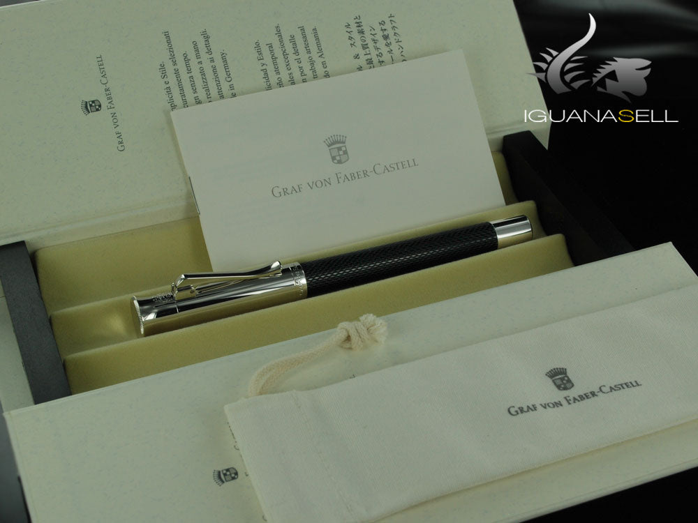 Graf von Faber-Castell Guilloche Fountain Pen, Precious resine, Black