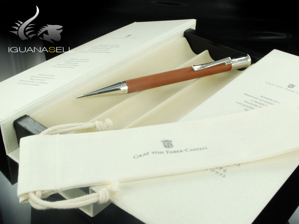 Graf von Faber-Castell Guilloche Mechanical pencil, Precious resine, Cognac