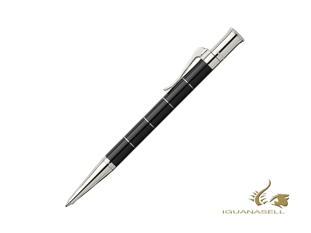 Stylo à bille Graf von Faber-Castell Classic Anello, résine précieuse, noir, 145693