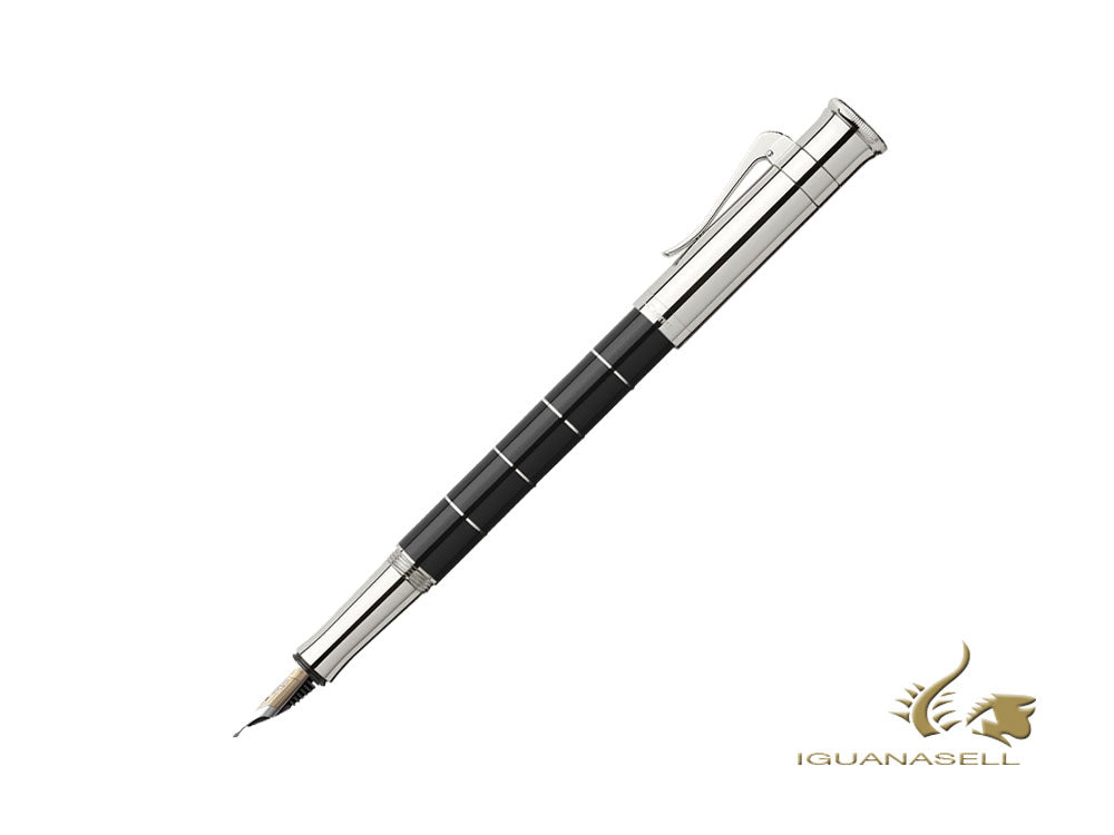 Graf von Faber-Castell Classic Anello Fountain Pen, Black, 145770