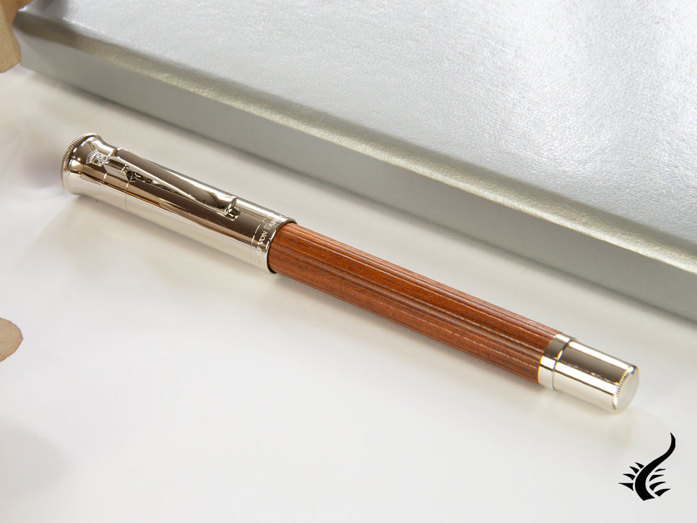 Graf von Faber-Castell Classic Rollerball pen, Pernambuco wood, Platinum,145510