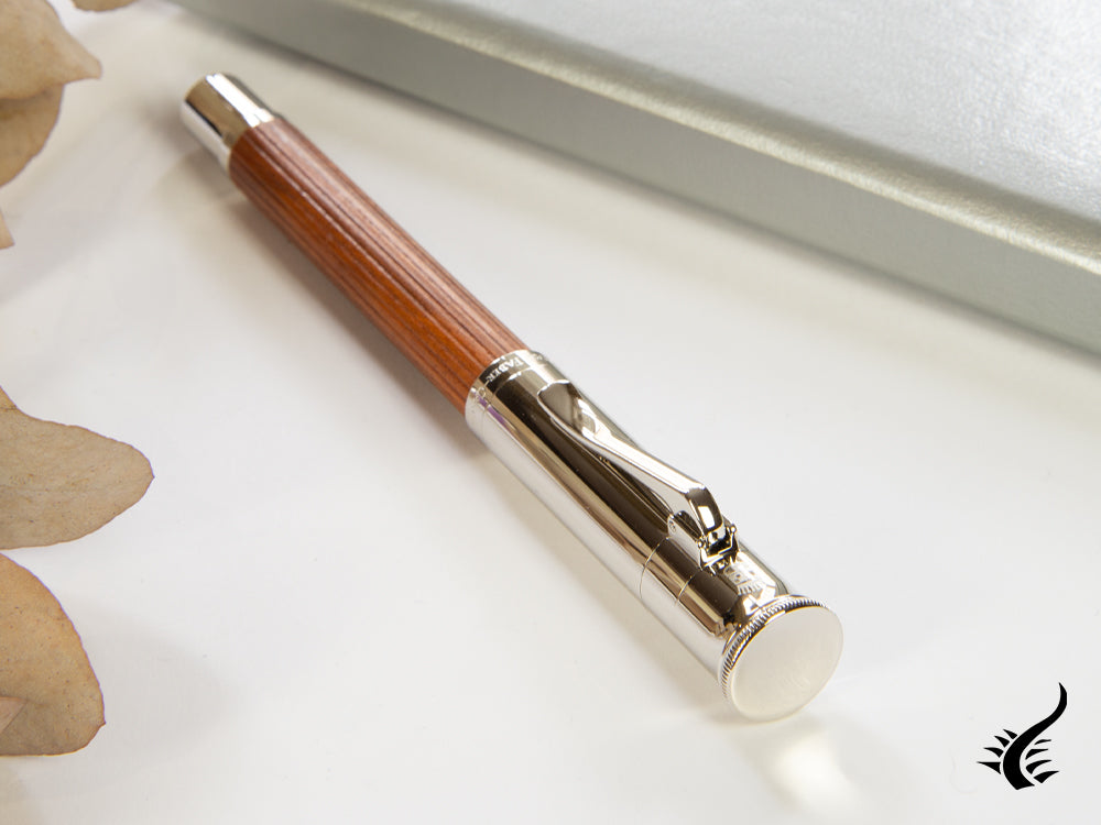 Graf von Faber-Castell Classic Rollerball pen, Pernambuco wood, Platinum,145510