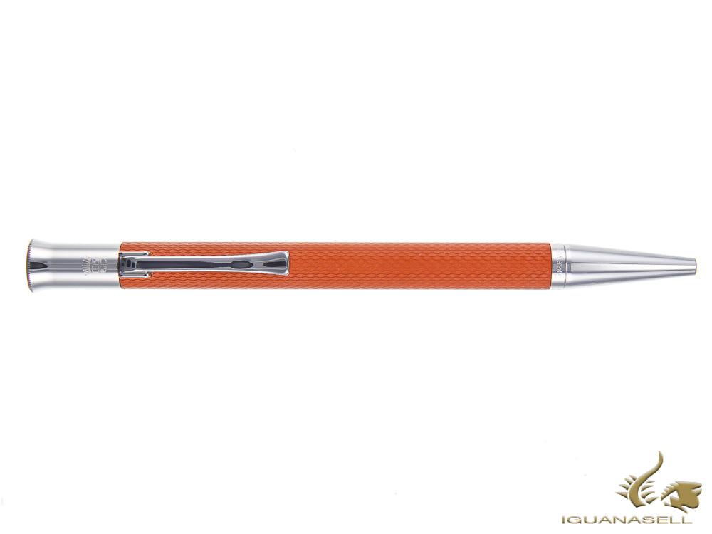 Graf von Faber-Castell Stylo bille guilloché, Résine précieuse, Orange, 145216