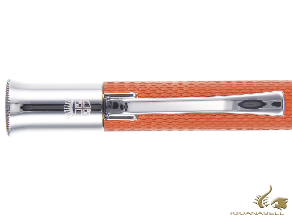 Graf von Faber-Castell Stylo bille guilloché, Résine précieuse, Orange, 145216