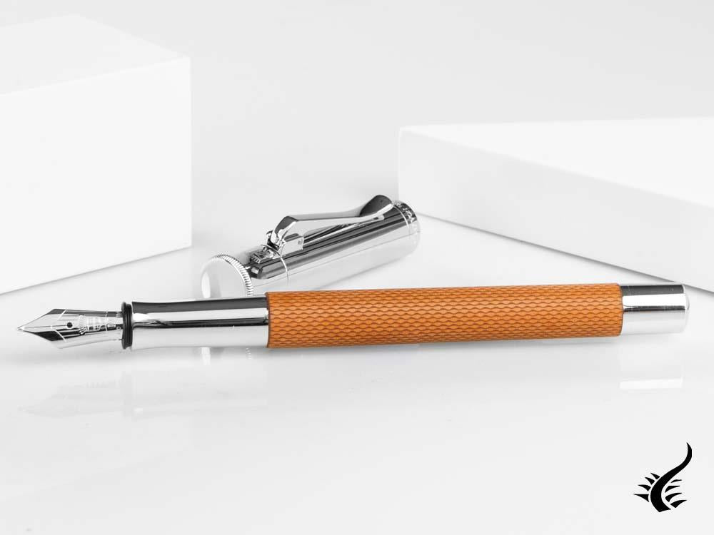 Graf von Faber-Castell Guilloche Fountain Pen, Precious resine, Cognac