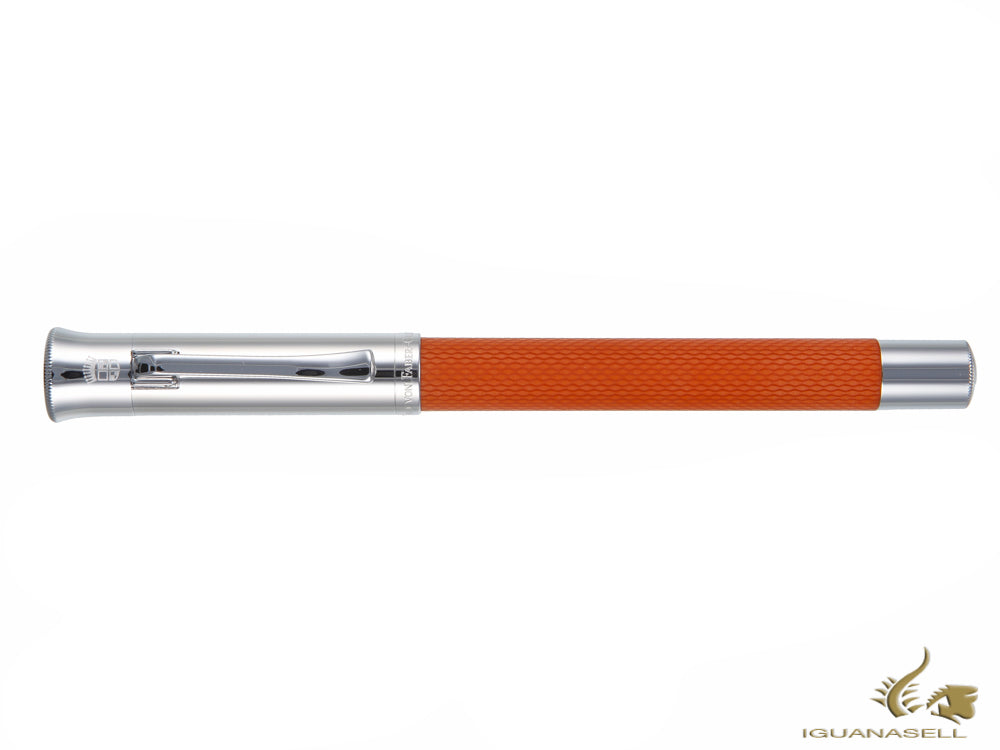 Stylo plume Graf von Faber-Castell Guilloche, résine précieuse, orange