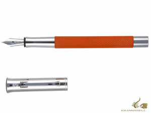 Stylo plume Graf von Faber-Castell Guilloche, résine précieuse, orange