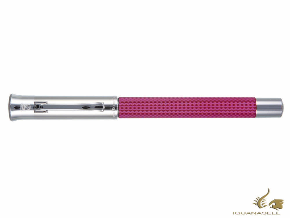 Stylo plume Graf von Faber-Castell Guilloche, résine précieuse, rose