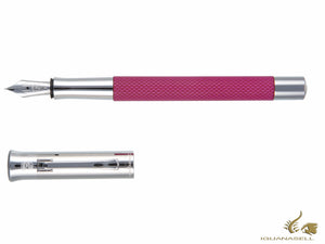 Stylo plume Graf von Faber-Castell Guilloche, résine précieuse, rose