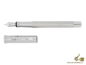 Graf von Faber-Castell Guilloche Fountain Pen, Rhodium trim, 146590