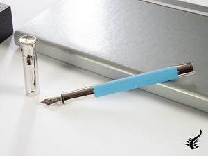 Stylo plume Graf von Faber-Castell Guilloche Gulf Blue, résine précieuse