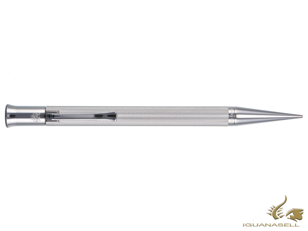 Graf von Faber-Castell Guilloche Mechanical pencil, Rhodium trim, 0.7 mm. 136534