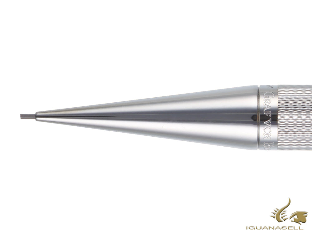 Graf von Faber-Castell Guilloche Mechanical pencil, Rhodium trim, 0.7 mm. 136534