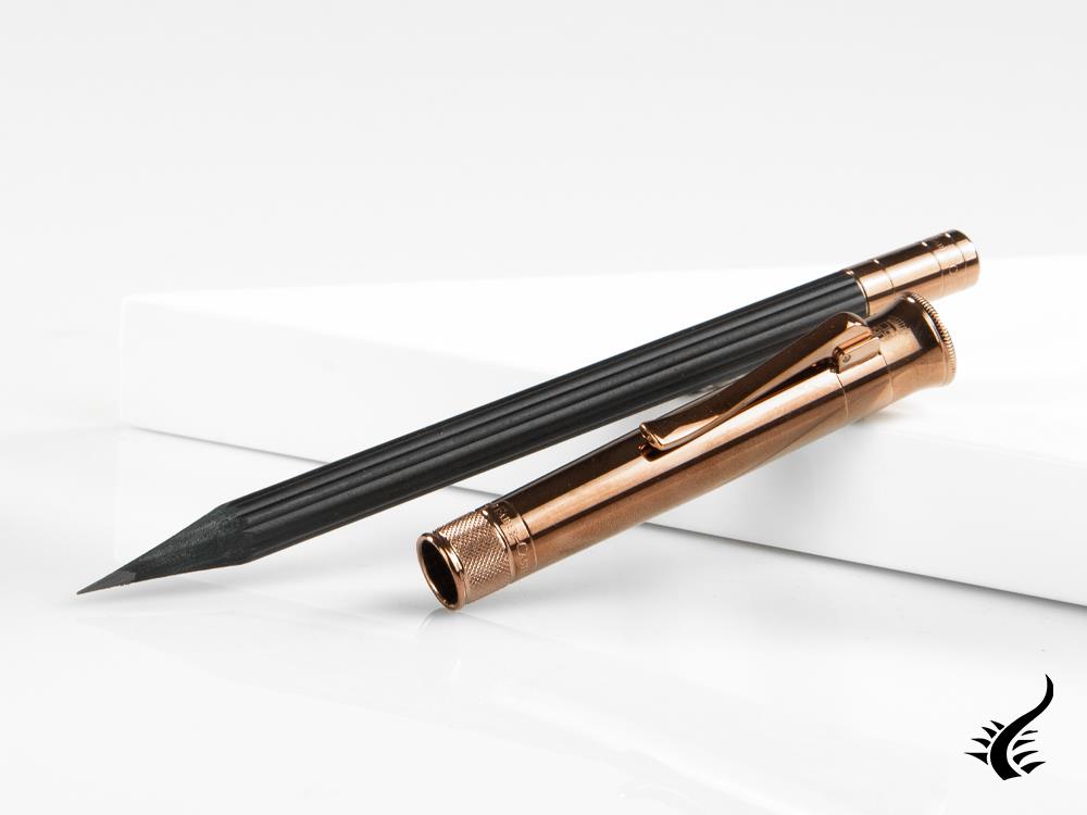 Graf von Faber-Castell Perfect Pencil Brown Edition, Ribbed, PVD, Black 118536