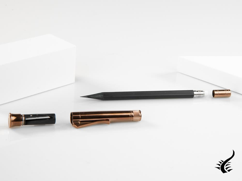 Graf von Faber-Castell Perfect Pencil Brown Edition, Ribbed, PVD, Black 118536