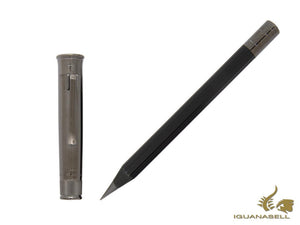 Crayon Perfect Magnum Graf von Faber-Castell « Black Edition », bois, PVD titane