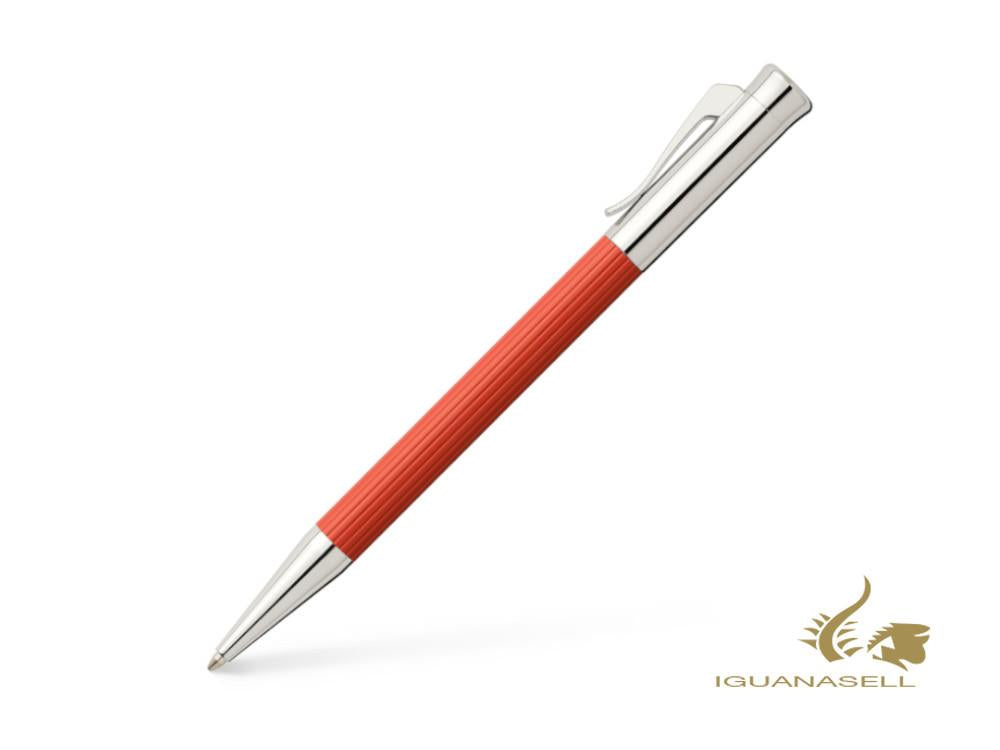 Graf von Faber-Castell Tamitio India Red Ballpoint pen, Lacquer, Ribbed, 141586