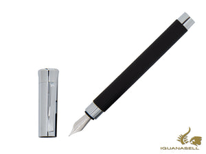 Stylo plume Graf von Faber-Castell Tamitio, métal, nervuré, noir