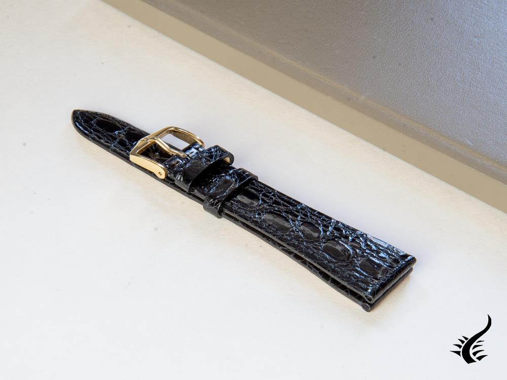 Hirsch Genuine Strap, Black, L (200 mm), 20 mm, 18920850-1-20