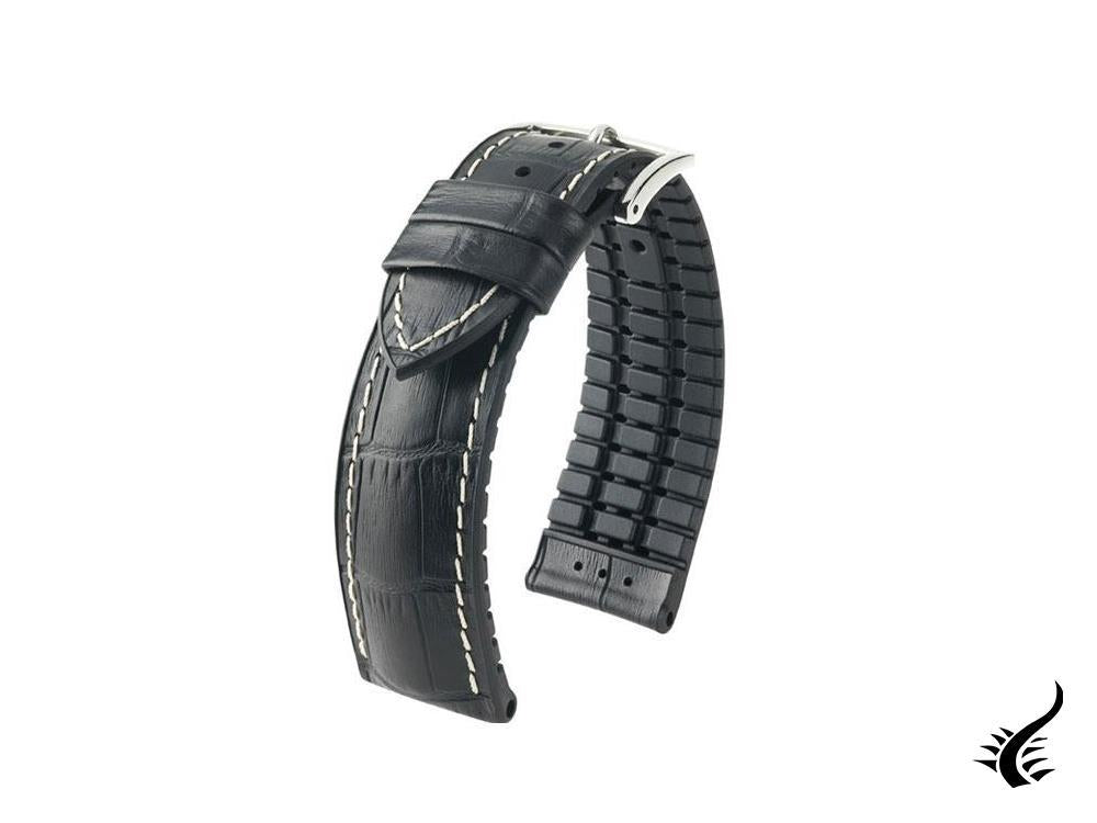 Bracelet Hirsch George Performance Collection, noir, 22 mm, 0925128050-2-22