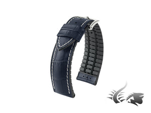 Bracelet Hirsch George Performance Collection, bleu, 24 mm, 0925128080-2-24