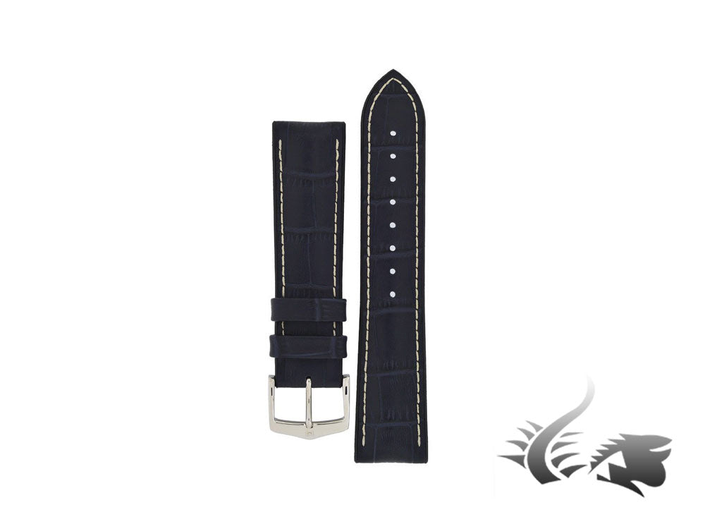 Hirsch George Performance Collection Strap, Blue, 24 mm, 0925128080-2-24