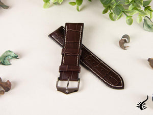 Hirsch George Performance Collection Strap, Brown, 24 mm, 0925128010-2-24