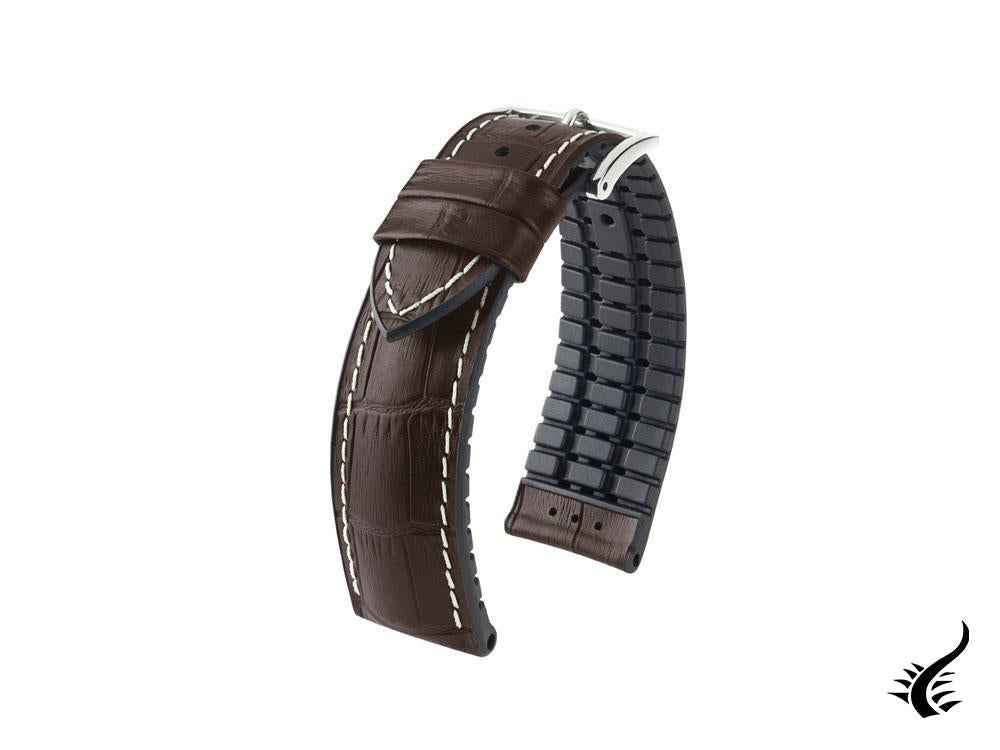 Bracelet Hirsch George Performance Collection, marron, 24 mm, 0925128010-2-24