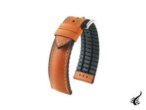 Hirsch James Performance Collection Strap, Brown, 22 mm, 0925002070-2-22