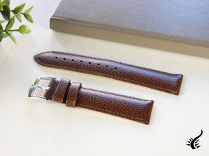 Hirsch Kansas Calfskin Strap, Brown, 22 mm, L (200 mm), 01502010-2-22