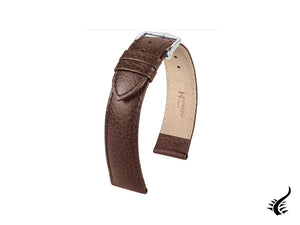 Hirsch Kansas Calfskin Strap, Brown, 22 mm, L (200 mm), 01502010-2-22