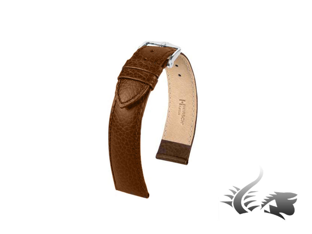 Hirsch Kansas Calfskin Strap, Golden Brown, 18 mm, L (200 mm), 01502070-2-18