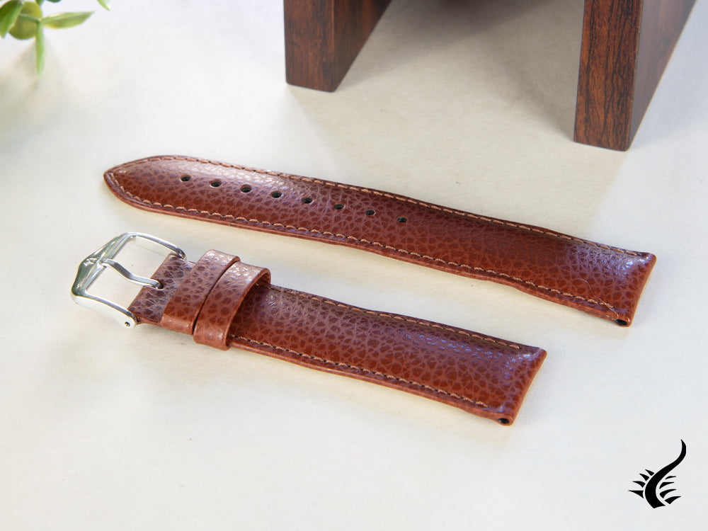 Hirsch Kansas Calfskin Strap, Golden Brown, 22 mm, L (200 mm), 01502070-2-22