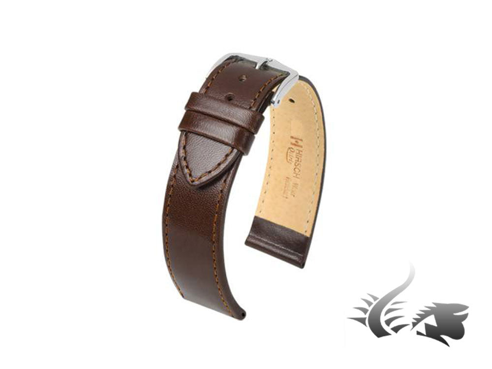 Bracelet en cuir Hirsch Osiris, marron, 22 mm, L (200 mm), 03475010-2-22