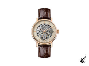 Montre automatique Ingersoll 1892 Charles, 44 mm, dorée, bracelet en cuir, I05805